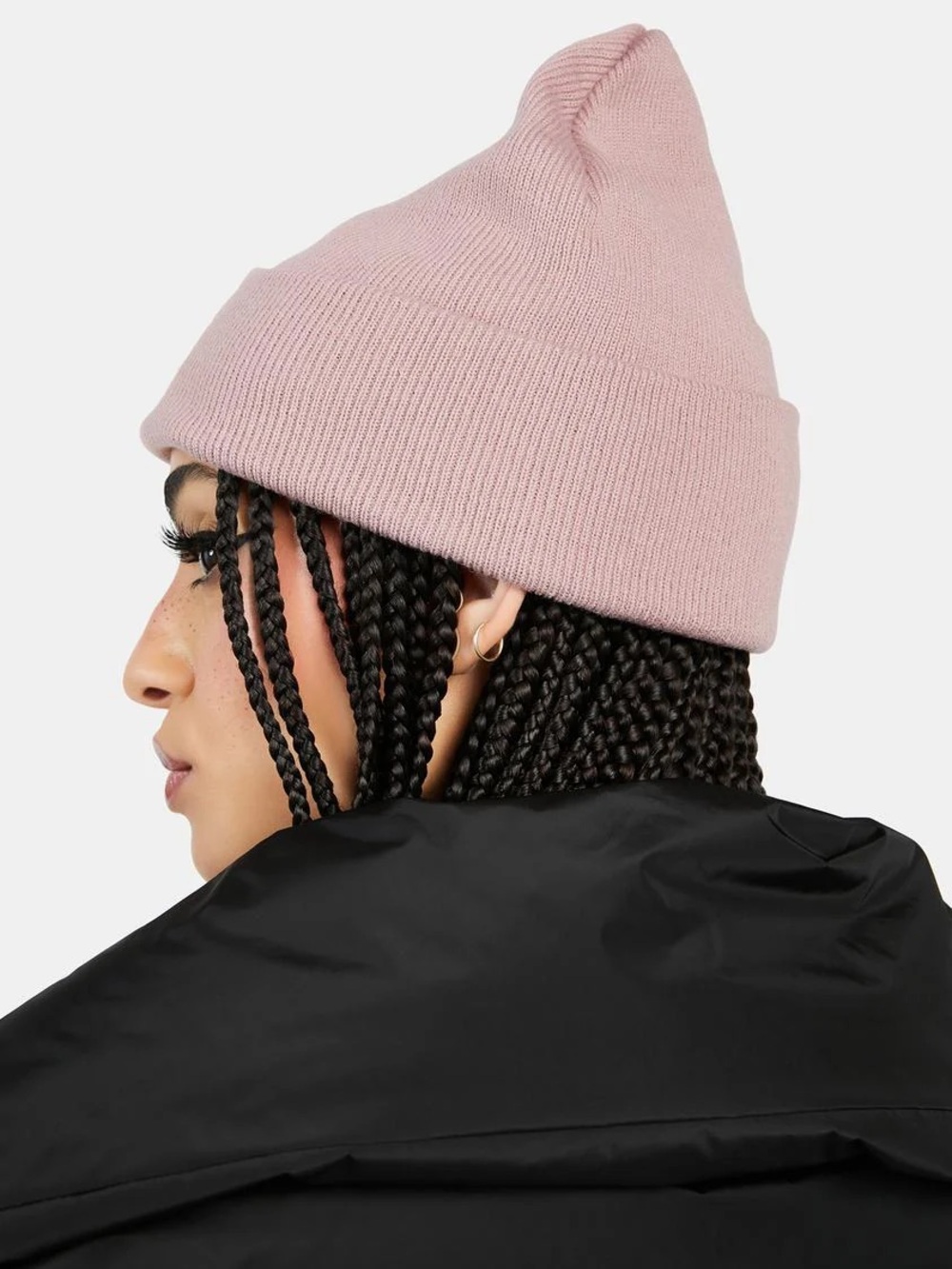 Dolls Kill Herschel Supply Co Elmer Beanie Ash Rose NWT - Picture 2 of 9